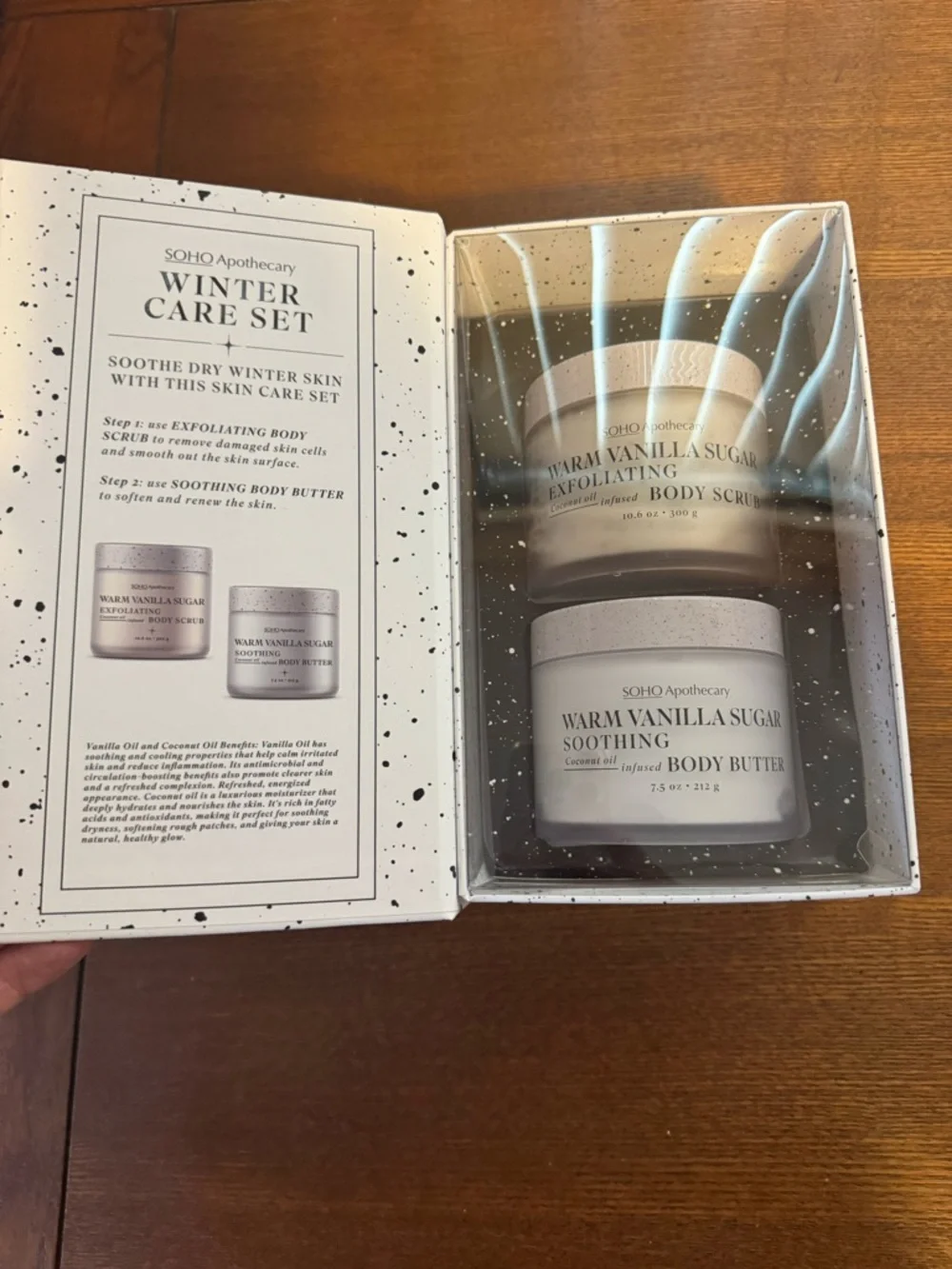 SOHO Apothecary Warm Vanilla Sugar Body Scrub & Body Butter Winter Care Set - Picture 7 of 12